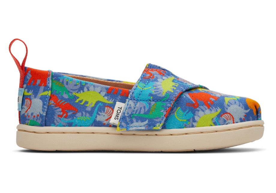 Alpargatas Toms Tiny Dinos Azul Cobalto
