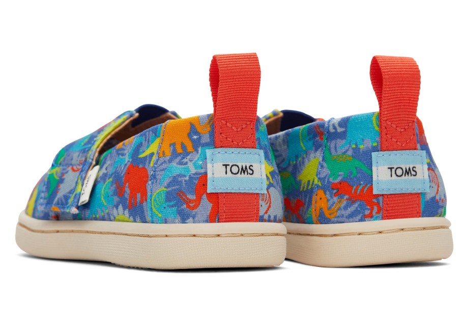 Alpargatas Toms Tiny Dinos Azul Cobalto