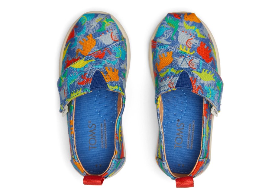 Alpargatas Toms Tiny Dinos Azul Cobalto