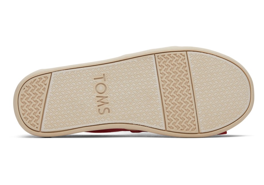 Alpargata Juvenil De Toms Rosa Con Volantes