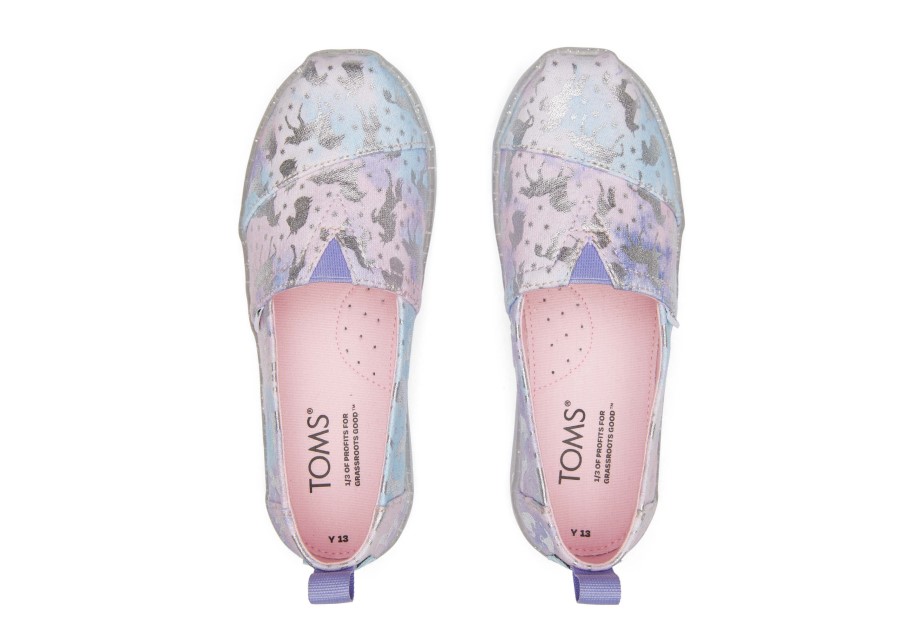 Toms Alpargata Juvenil Unicornio Tie Dye Foil