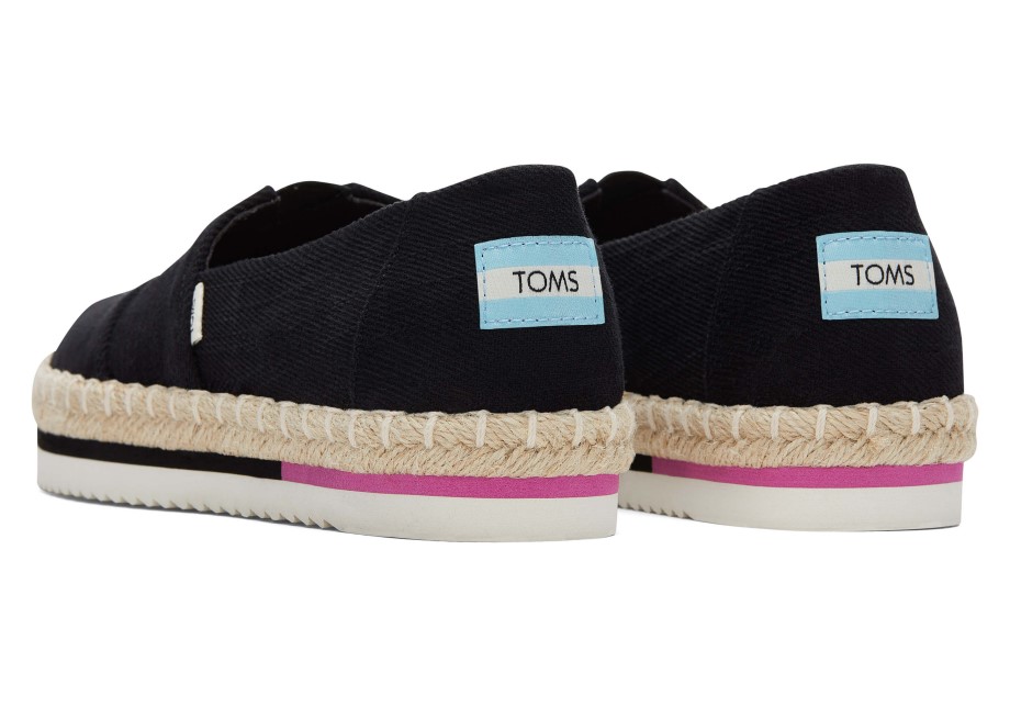 Toms Plataforma Alpargata Negro
