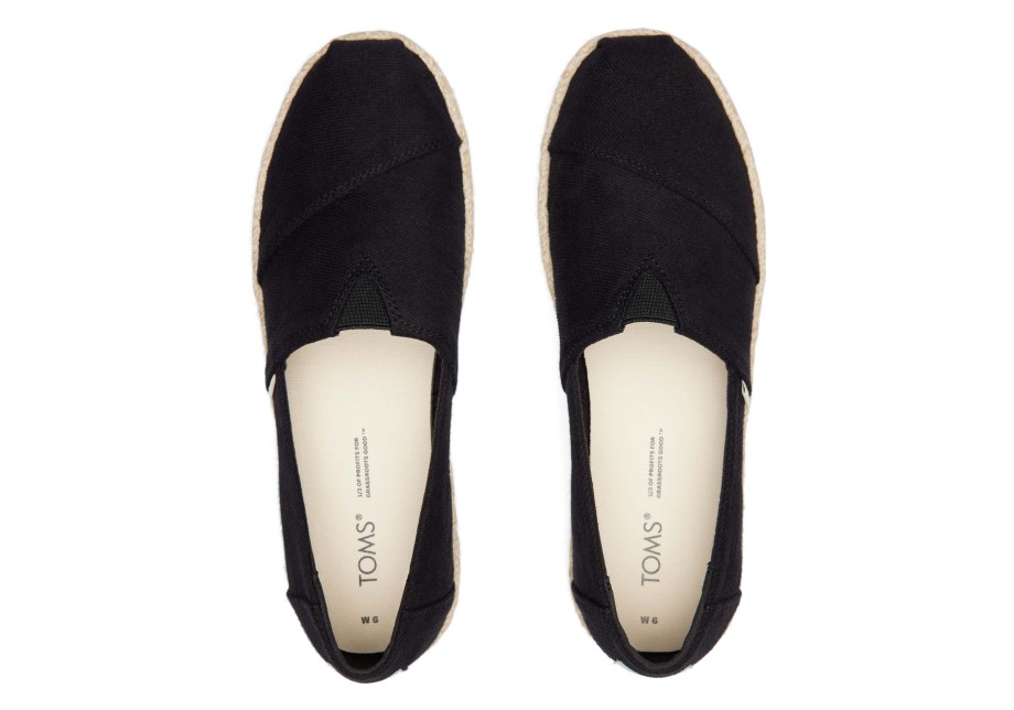 Toms Plataforma Alpargata Negro