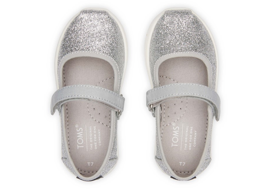 Toms Tiny Mary Jane Plata Iridiscente