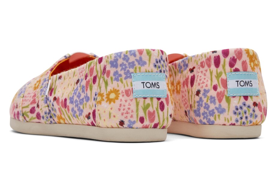 Toms Alpargata Acolchado Floral Rosa Floral