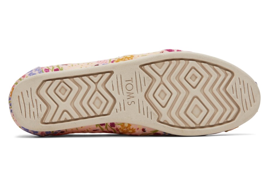 Toms Alpargata Acolchado Floral Rosa Floral