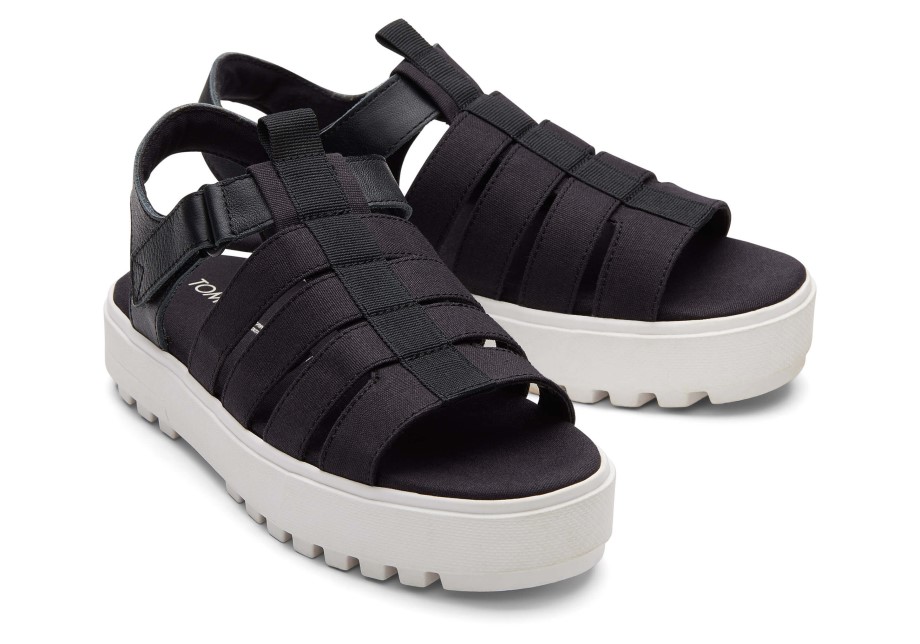 Toms Fisherman Lug Sandalia Negro