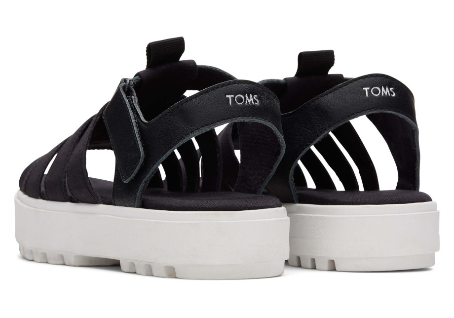 Toms Fisherman Lug Sandalia Negro