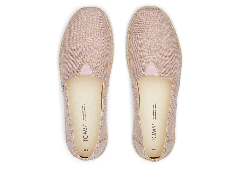 Toms Metalizado Alpargata Alpargata Rosa