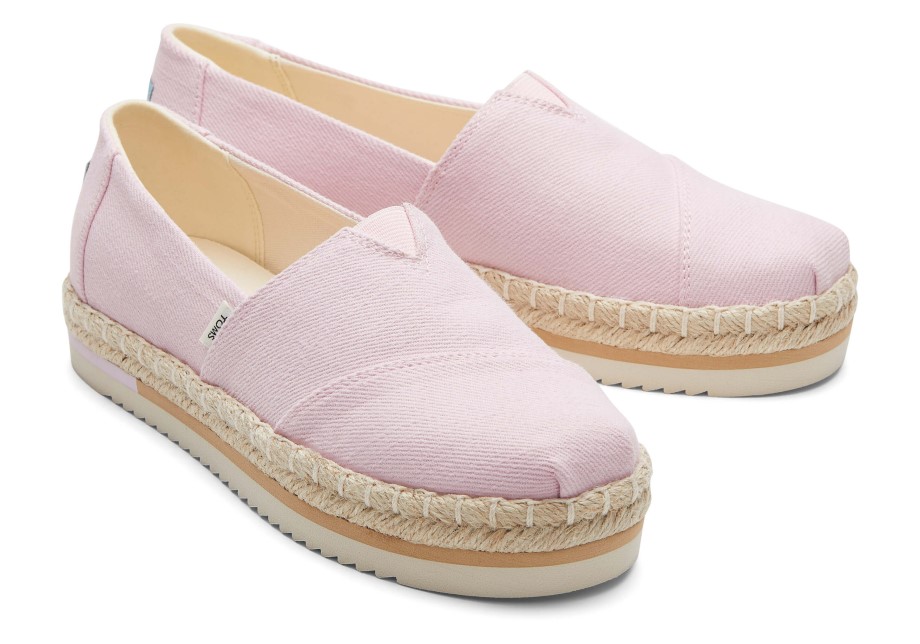 Toms Plataforma Alpargata Rosa Calcáreo