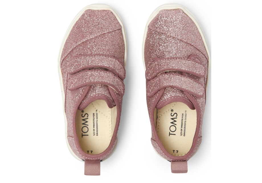 Zapatillas Toms Tiny Cordones Rosa