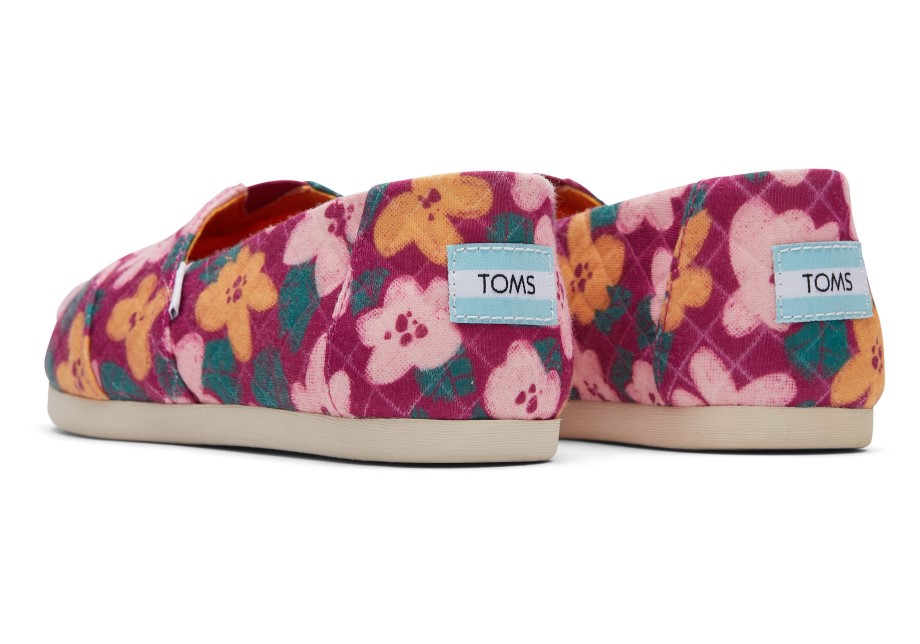 Toms Alpargata Acolchado Floral Fucsia Floraciones