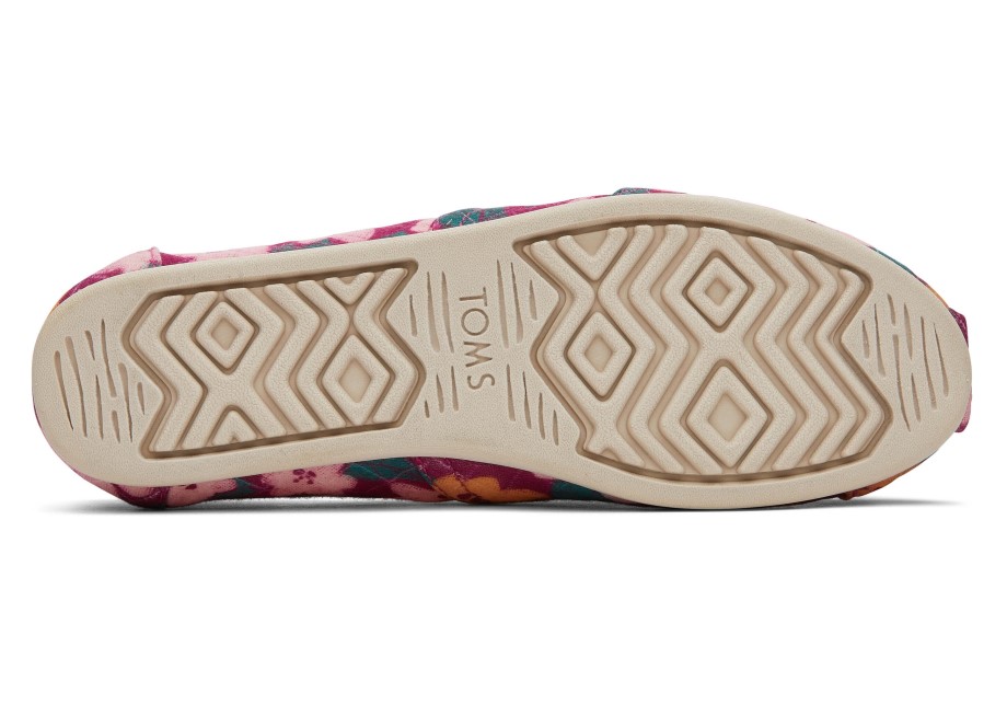 Toms Alpargata Acolchado Floral Fucsia Floraciones