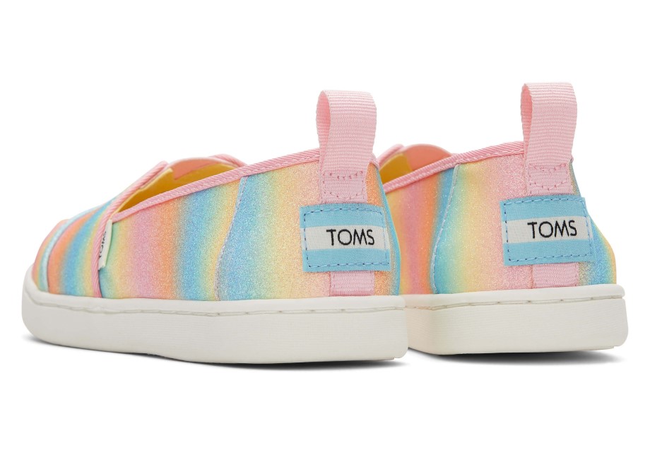 Toms Alpargata Juvenil Brillo Caramelo Rosa