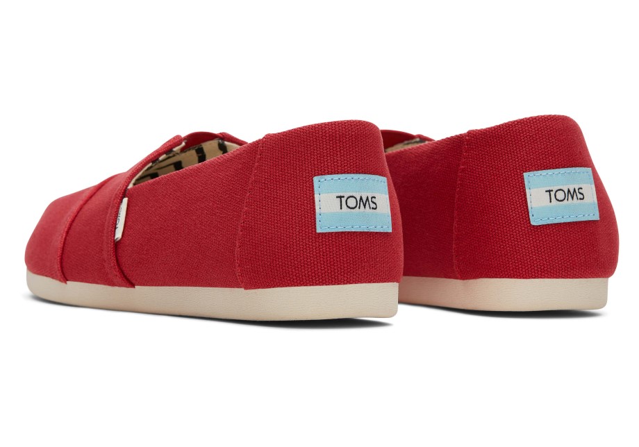 Alpargata Lienzo Algodón Reciclado Toms Rojo