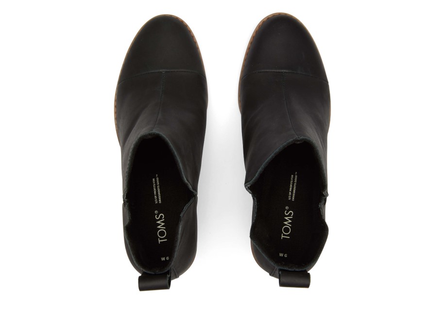 Botín De Toms Everly Cuero Negro