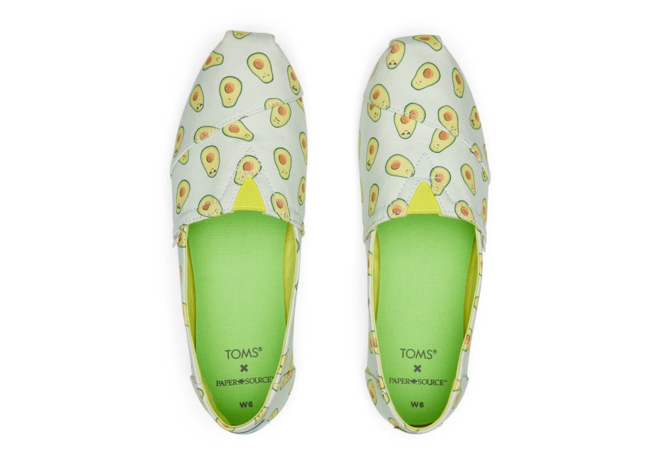 Toms Alpargata Fuente De Papel Verde