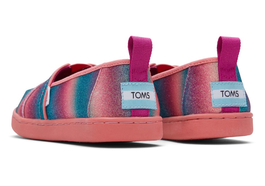 Toms Alpargata Juvenil Brillo Rosa Degradado