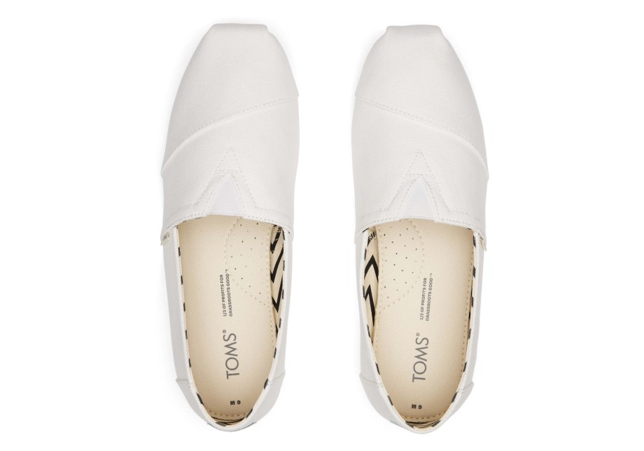 Alpargata Lienzo Algodón Reciclado Toms Blanco
