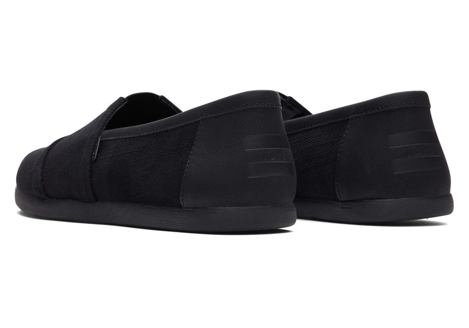 Toms Alpargata Ribete Sintético Negro-negro