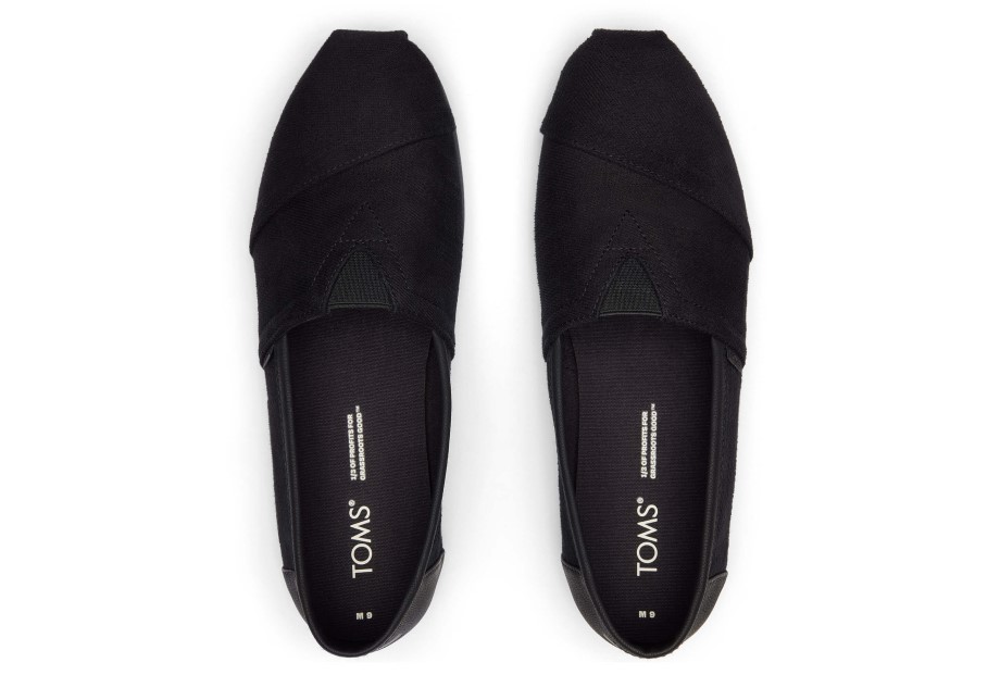 Toms Alpargata Ribete Sintético Negro-negro