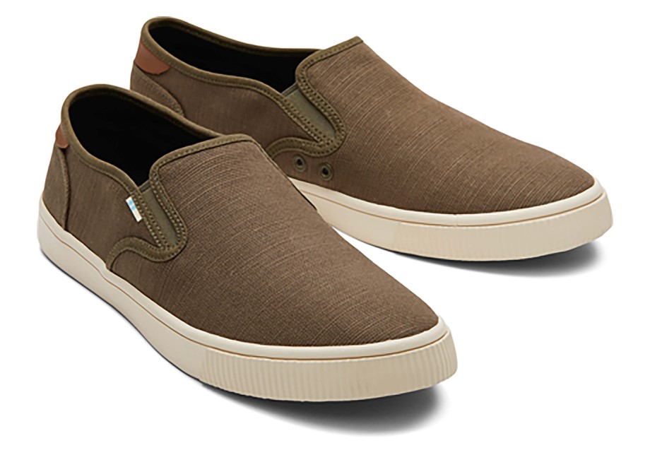 Toms Baja Slip En Oliva Oscuro