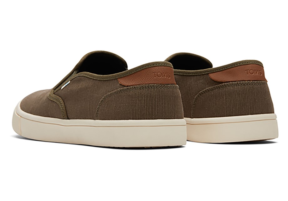 Toms Baja Slip En Oliva Oscuro