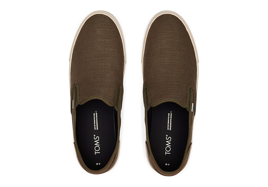 Toms Baja Slip En Oliva Oscuro