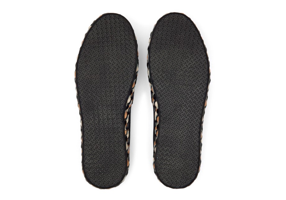 Abrigo De Cuero Toms Alpargata Ante Negro