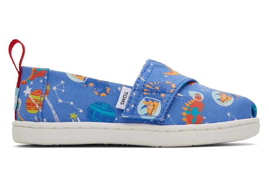 Toms Tiny Alpargata Espacio Azul Resplandor