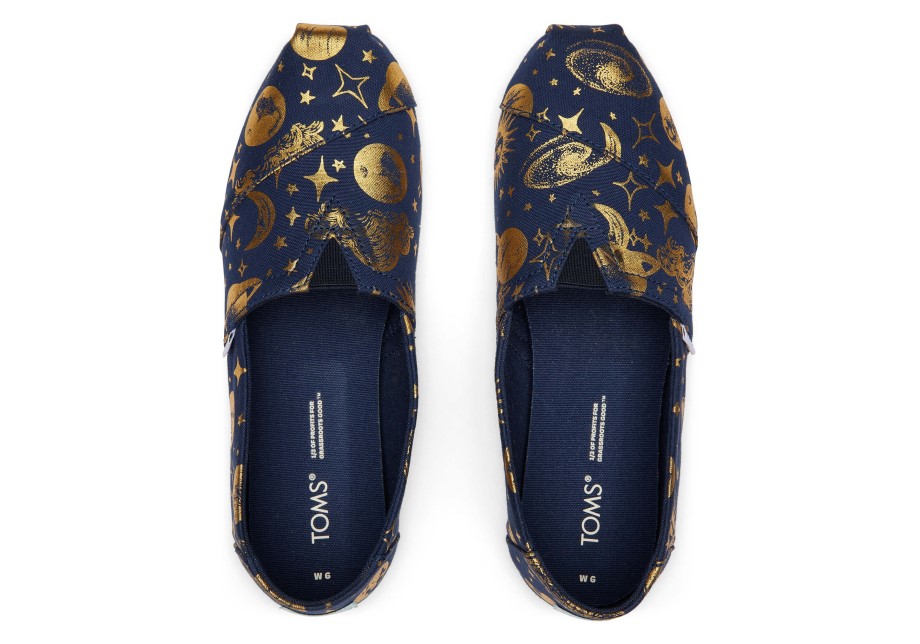 Alpargata Celeste Toms Navy Foil