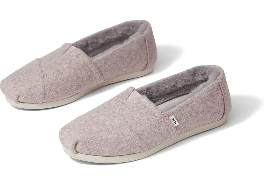 Toms Alpargata Fieltro Malva Pálido
