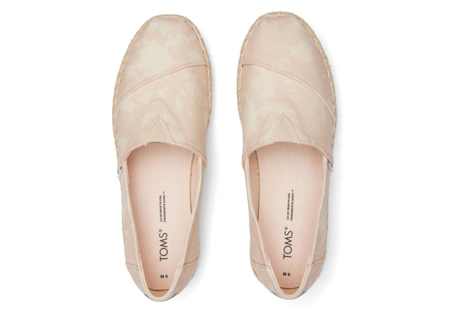 Toms Alpargata Cuerda Plataforma Lona Desteñida