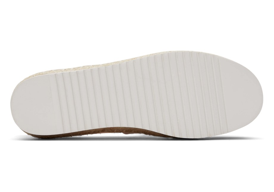 Toms Alpargata Plataforma Alta Blanco