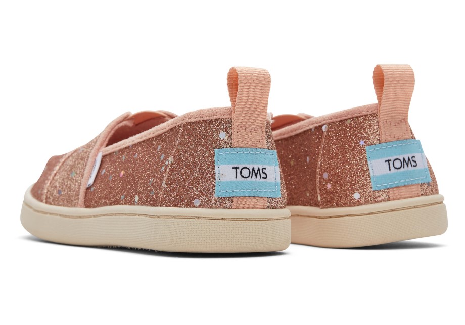 Toms Alpargata Juvenil Brillo Oro Rosa