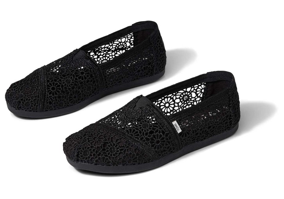 Toms Alpargata Marroquí Croché Negro