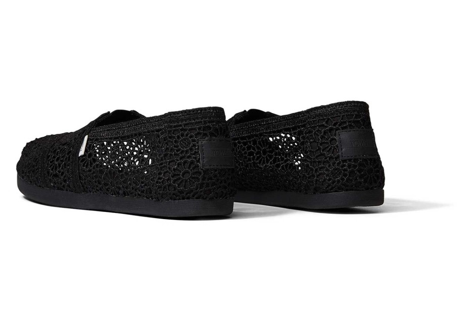 Toms Alpargata Marroquí Croché Negro