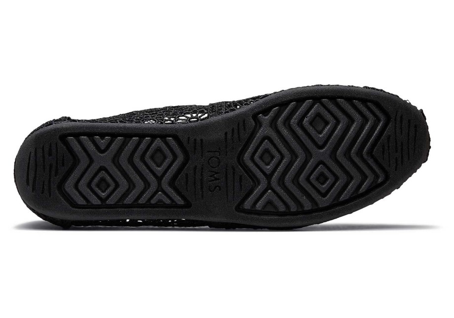 Toms Alpargata Marroquí Croché Negro