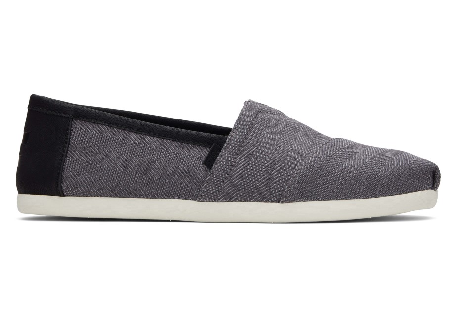 Toms Alpargata Ribete Sintético Pavimento Gris