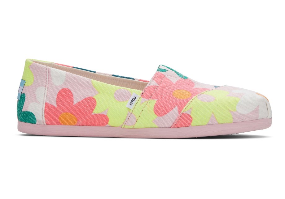 Toms Alpargata Retro Floral Rosa Calcáreo