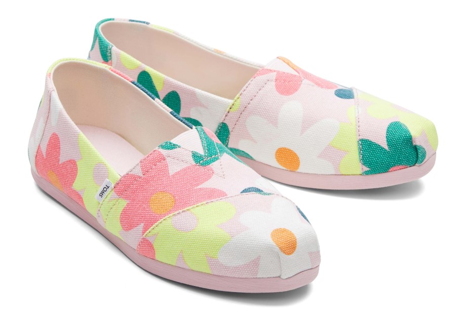 Toms Alpargata Retro Floral Rosa Calcáreo