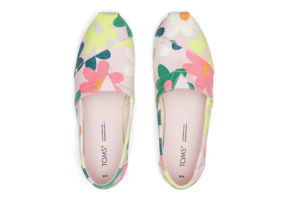 Toms Alpargata Retro Floral Rosa Calcáreo
