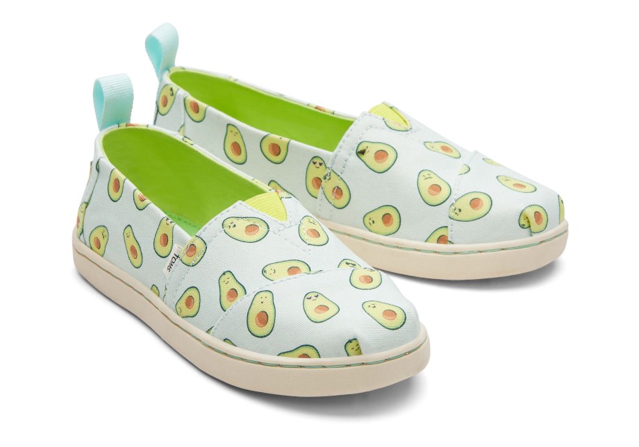 Toms Juvenil Alpargata Fuente De Papel Luz Aqua