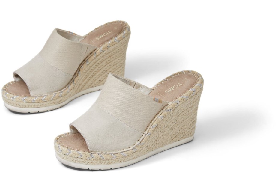 Toms Monica Mule Tacón De Cuña Natural