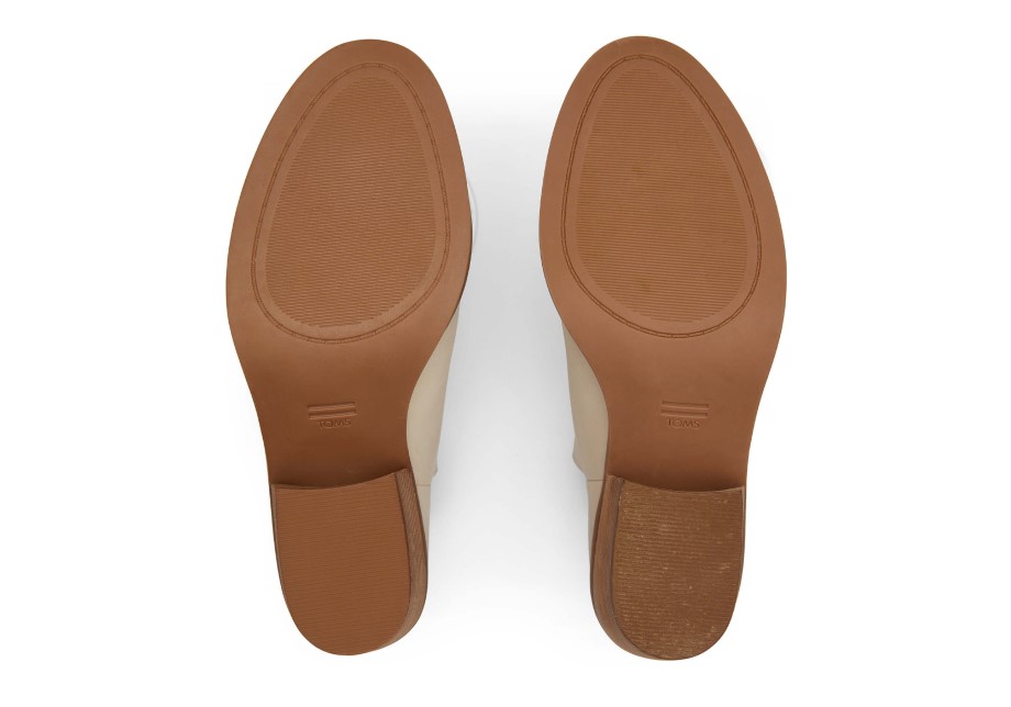 Toms Everly Botín Cuero Beige