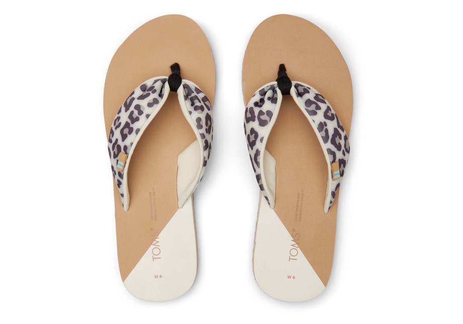 Toms Piper Flip Flop Repreve Leopardo De Las Nieves