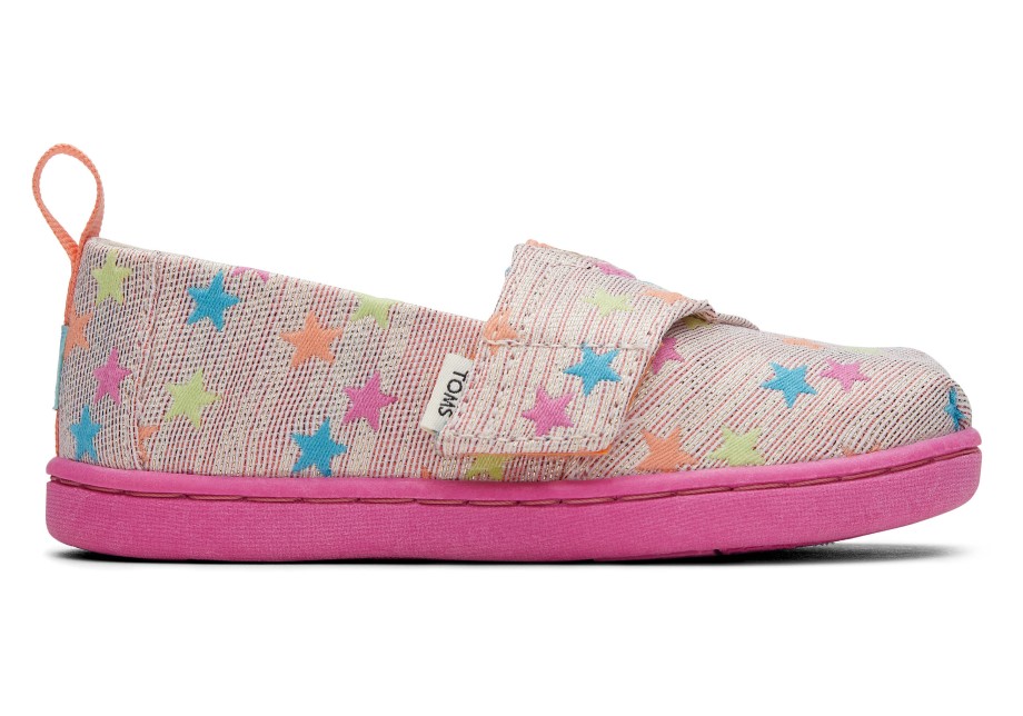 Toms Tiny Alpargata Destello Estrellas Coral Multi