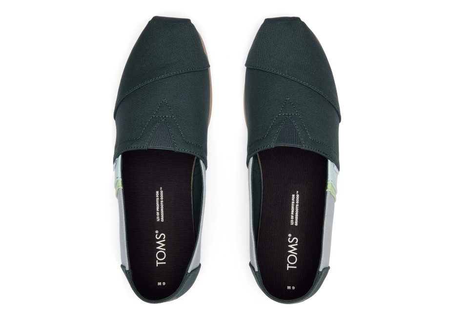 Toms Alpargata Color Block Verde Bosque