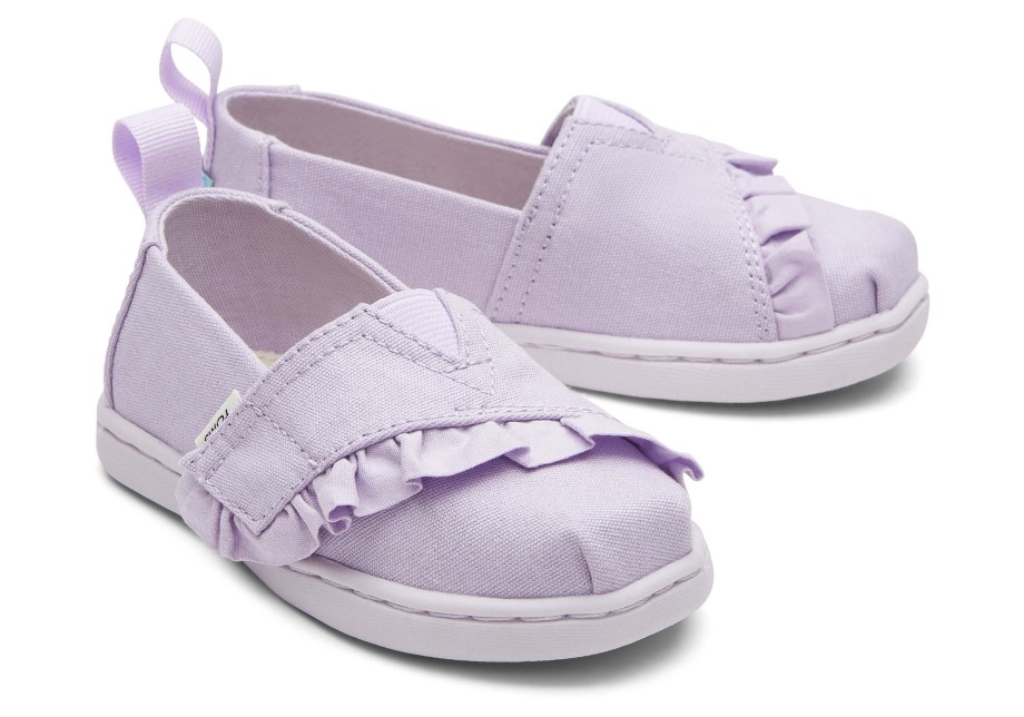 Toms Tiny Alpargata Ruffle Luz Orquídea