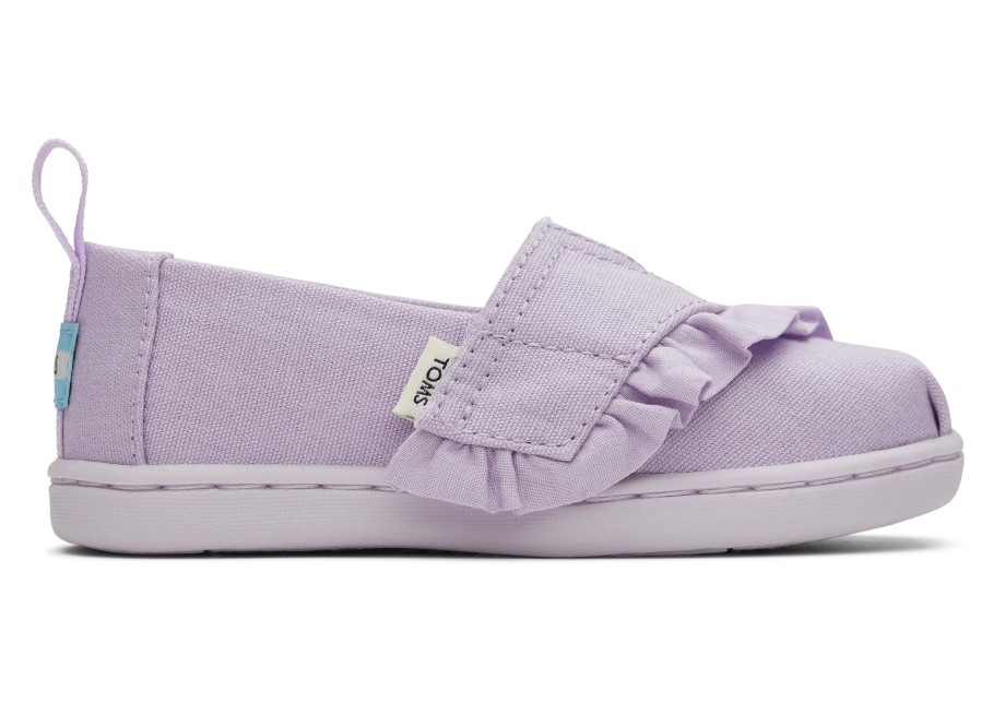 Toms Tiny Alpargata Ruffle Luz Orquídea